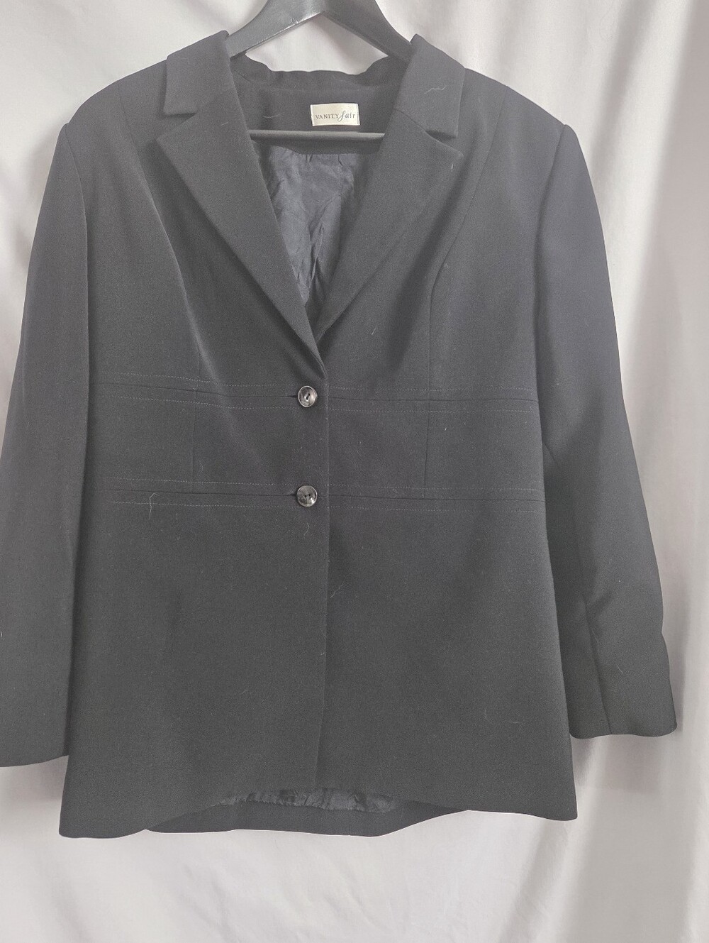 Black Two-Button Tailored Blazer